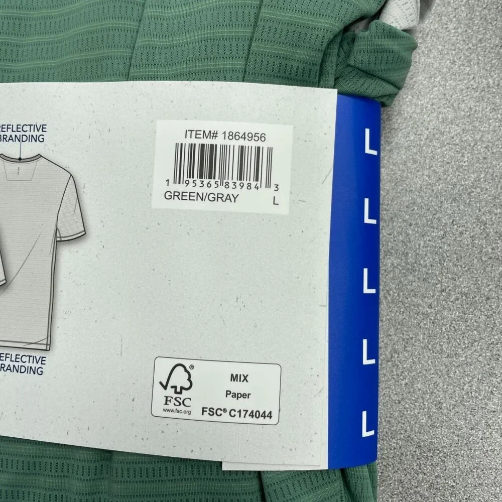 Soybu Men's L 2-Pack Active T-Shirts Green/Gray N0832 - Picture 7 of 8